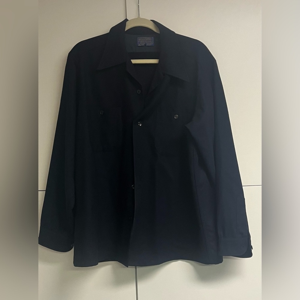 Classic Pendleton Navy 100% Virgin Wool Shirt/Jacket/Shacket - Picture 10 of 10